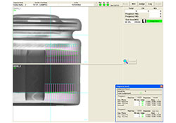 Battery cell testing program on computer screen